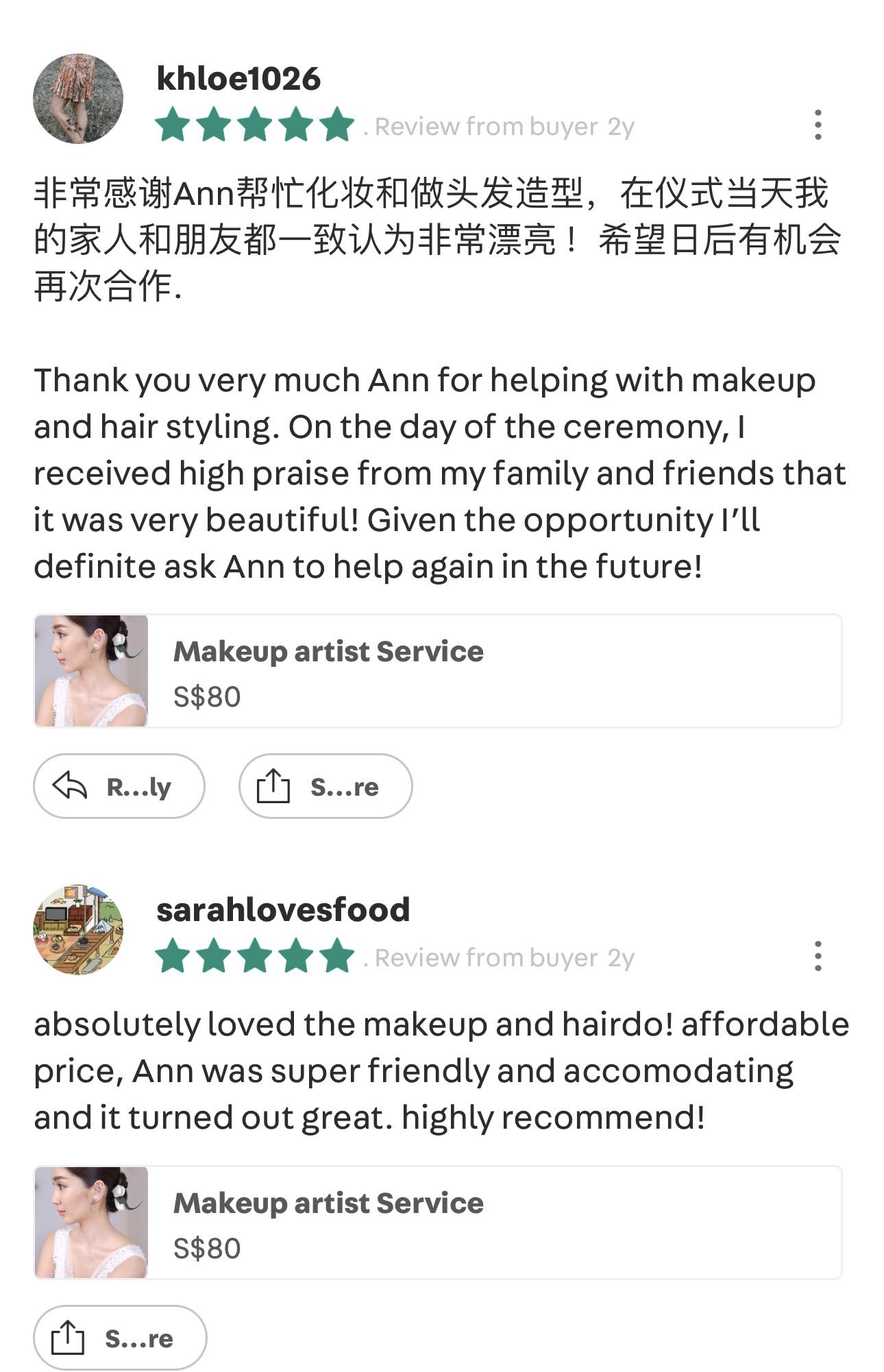 Makeup artist based in Singapore